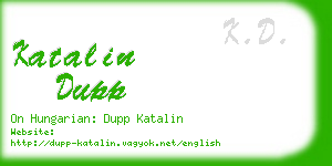 katalin dupp business card